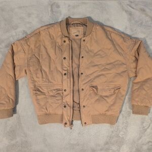 Universal Thread | Quilted Bomber Jacket - zip & button Size: Medium